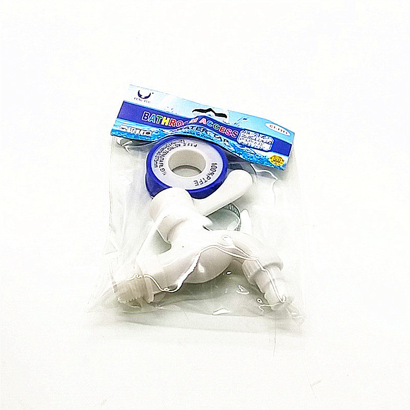 Bag of white plastic household faucet + household raw material belt + hose hose hose waterproof patch tape