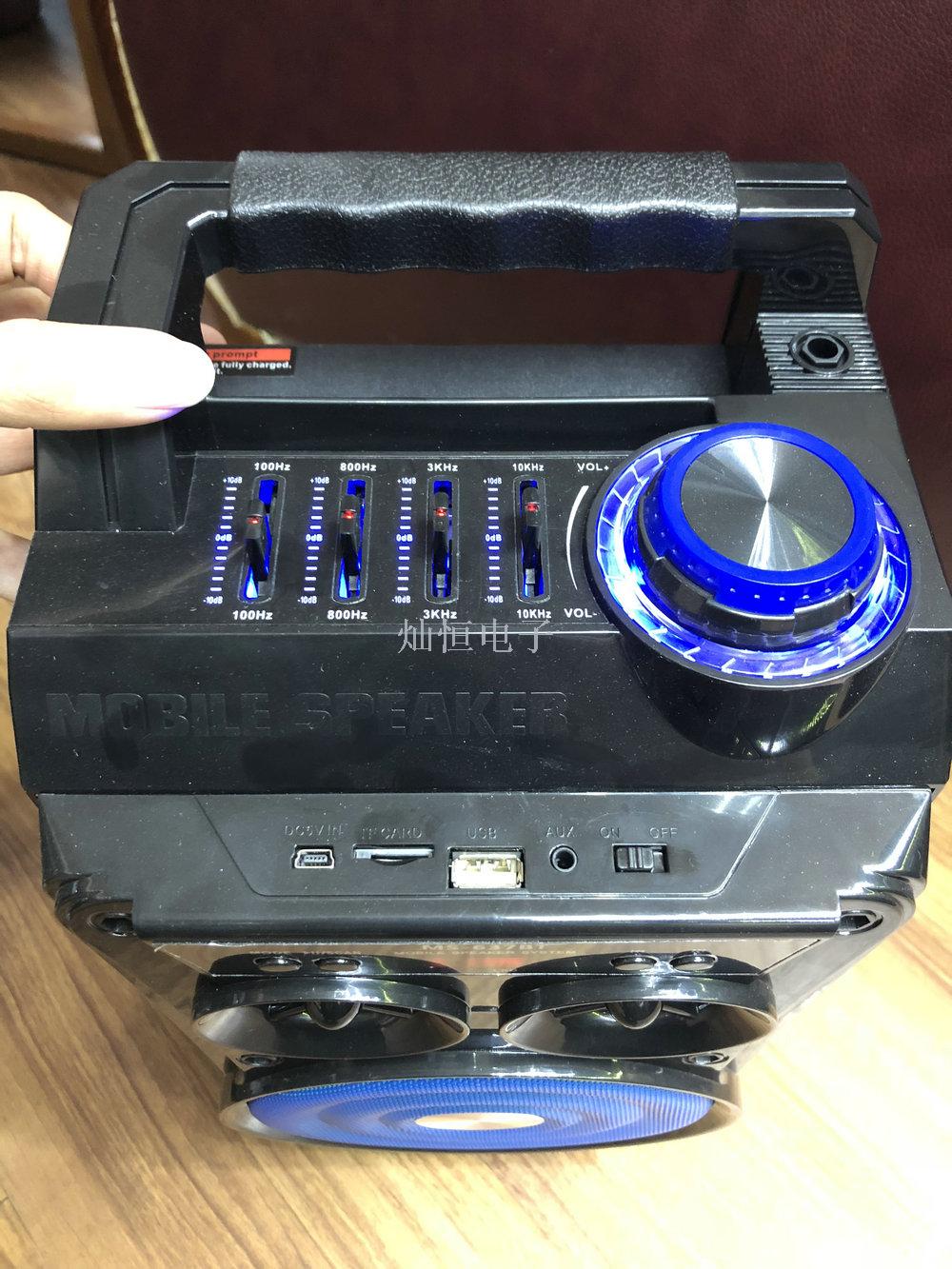 New MS wooden portable Bluetooth speaker, wireless card, USB speaker, radio, high-power EQ subwoofer Specification image