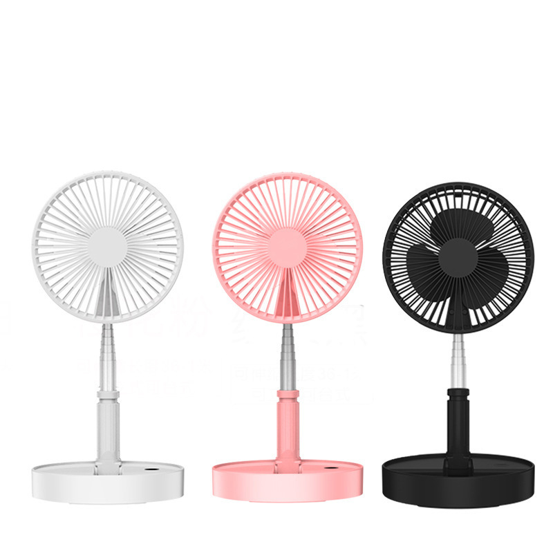 New P9 Home desktop storage retractable fan Floor fan Portable USB charging dual purpose folding electric fan