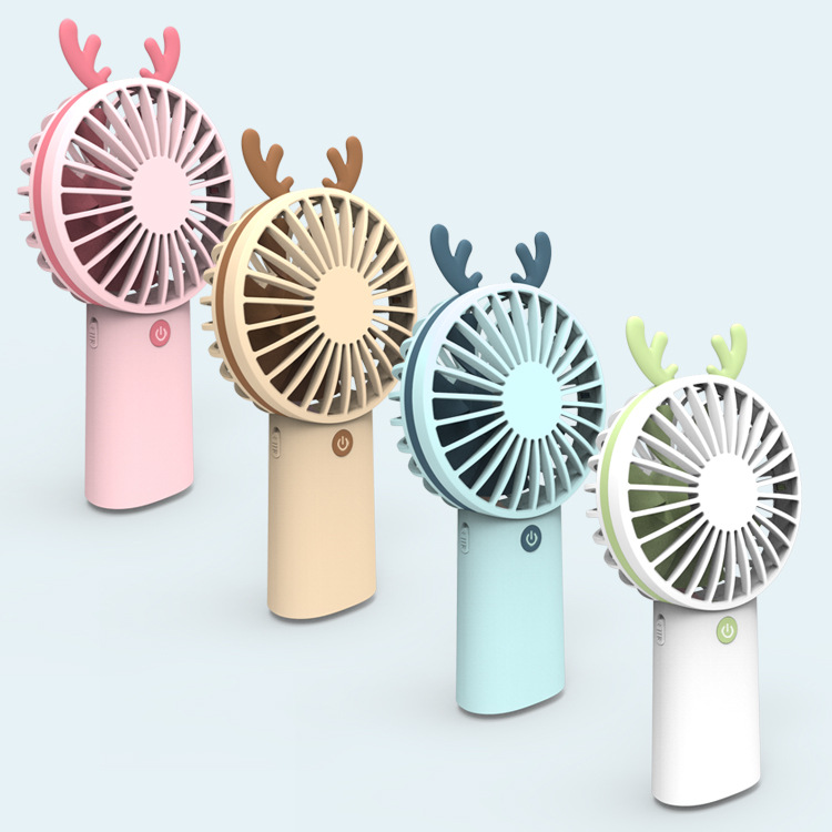 Creative USB charging fan, mini silent handheld dormitory student desktop small electric fan, portable