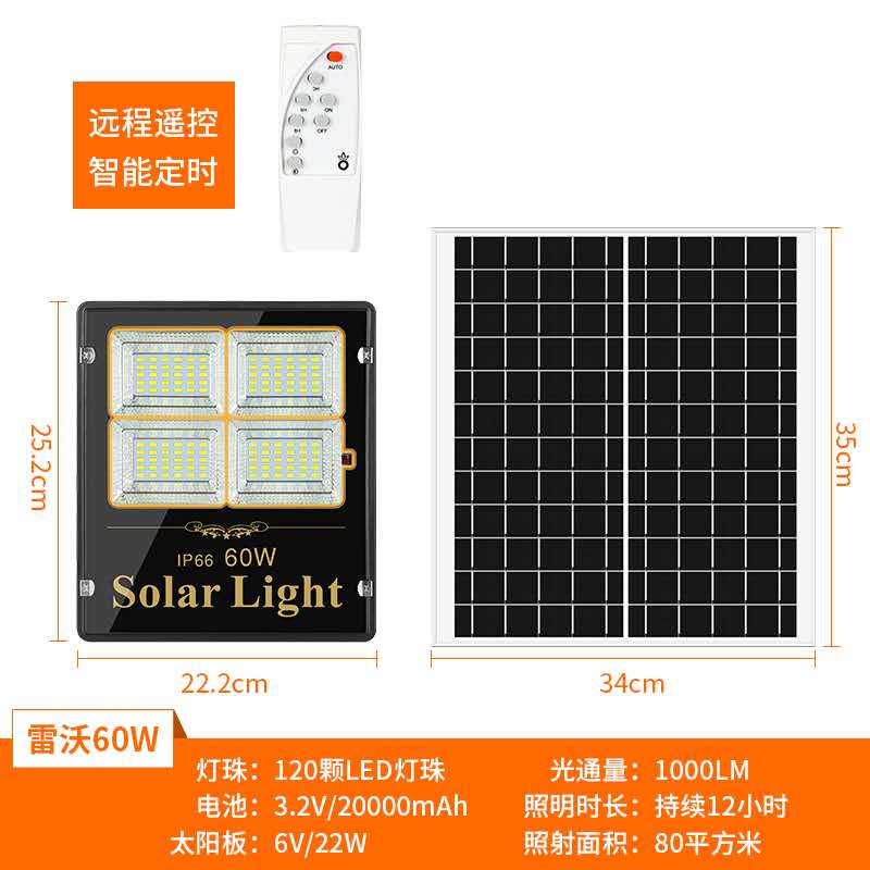 60W High Light Waterproof Four Lamp Cup New Casting Light