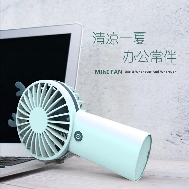 Creative USB charging fan, mini silent handheld dormitory student desktop small electric fan, portable details Picture