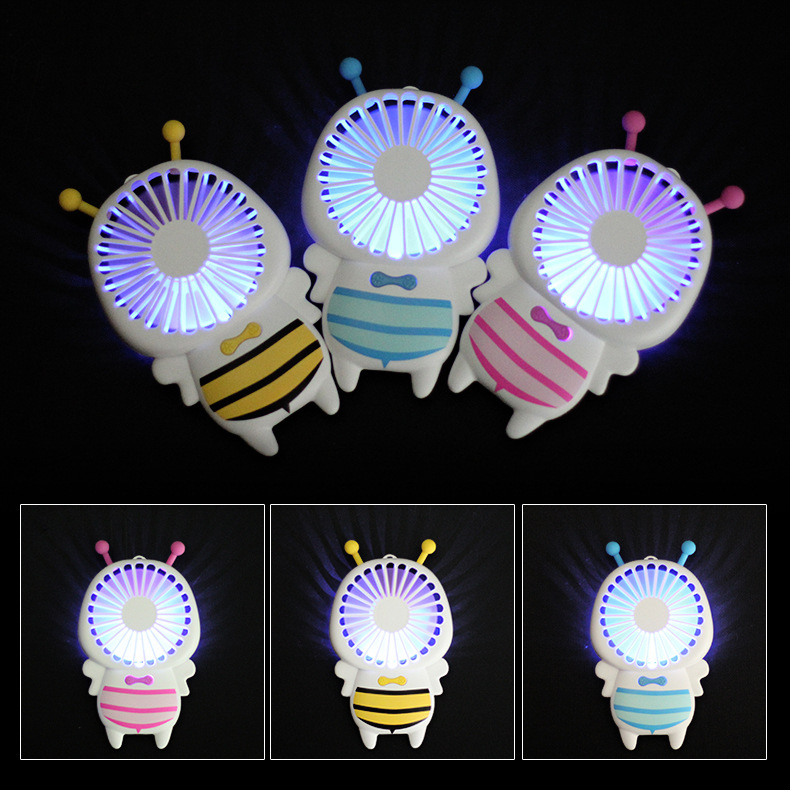New Little Bee Fan Portable Handheld Slim Night Light Electric fan Mini usb fan with kc certification Specification drawing