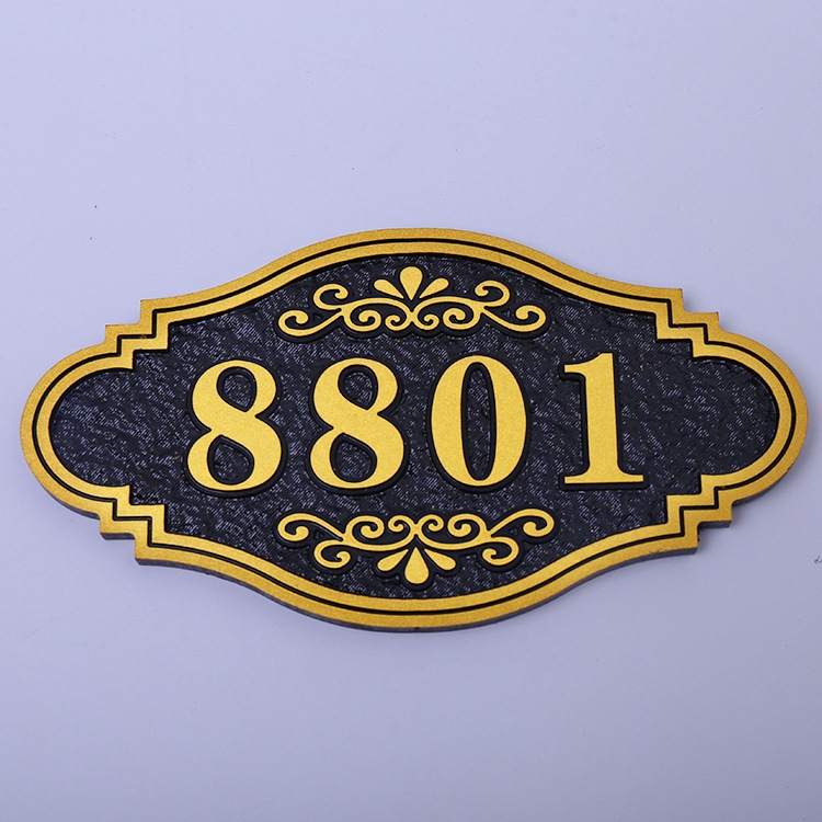 Custom-made new acrylic upright engraved digital doorplates and hotel signboards for private room notice boards, hall advertising signs, etc Application Scenario