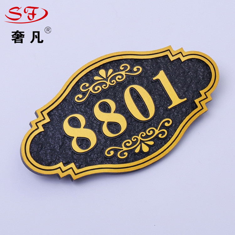 Custom-made new acrylic upright engraved digital doorplates and hotel signboards for private room notice boards, hall advertising signs, etc details Picture