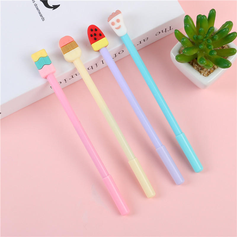 Creative Ice cream Cold drink Model Neutral pen Student pen 0.5mm black ink pen
