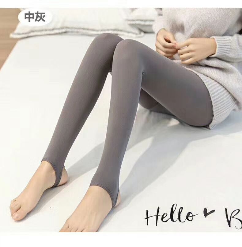 灰透肤春秋一体无缝打底裤产品图