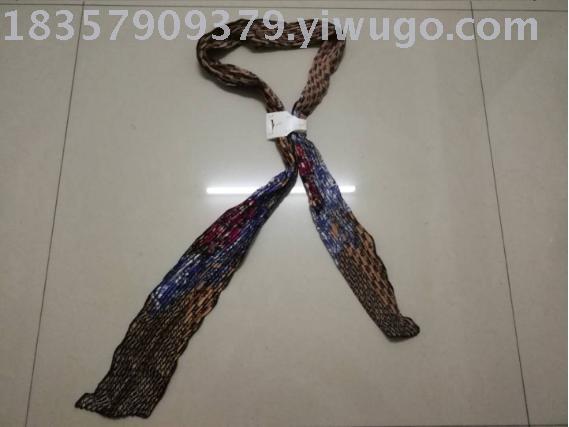 领带巾有平板和压皱雪纺缎面尺寸平板领带巾产品图