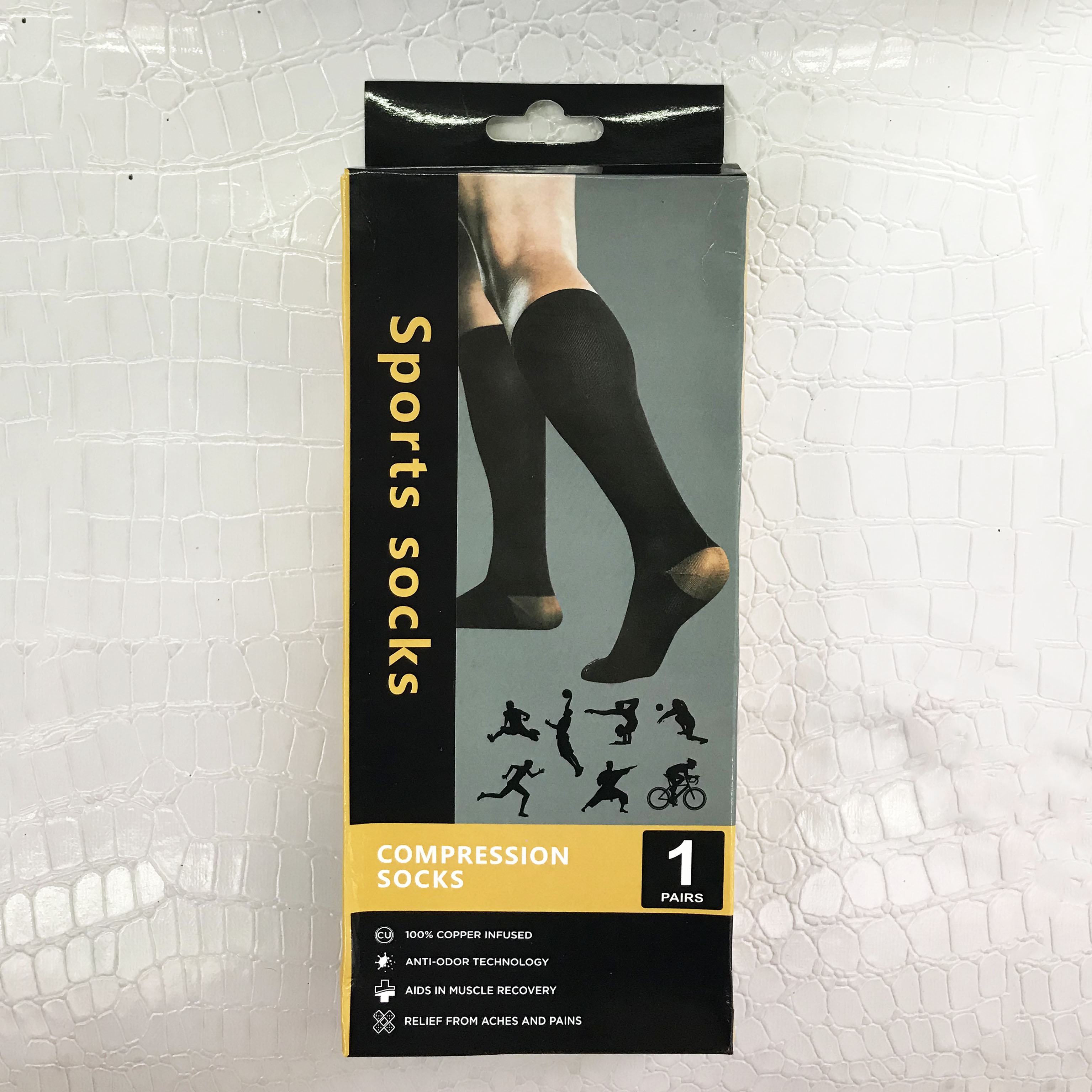 New men's sports foot and knee socks, durable sports socks, ball socks, long tubes, men's football long socks details Picture