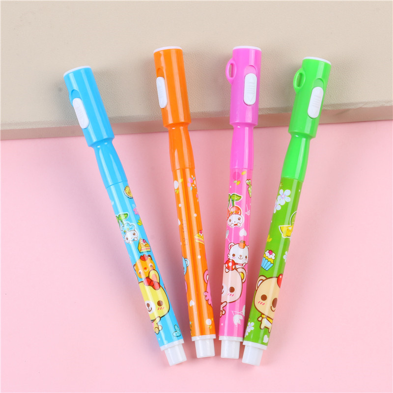 Highlighter marker writing pen Students use colorless marker magic pen with led light tack pen