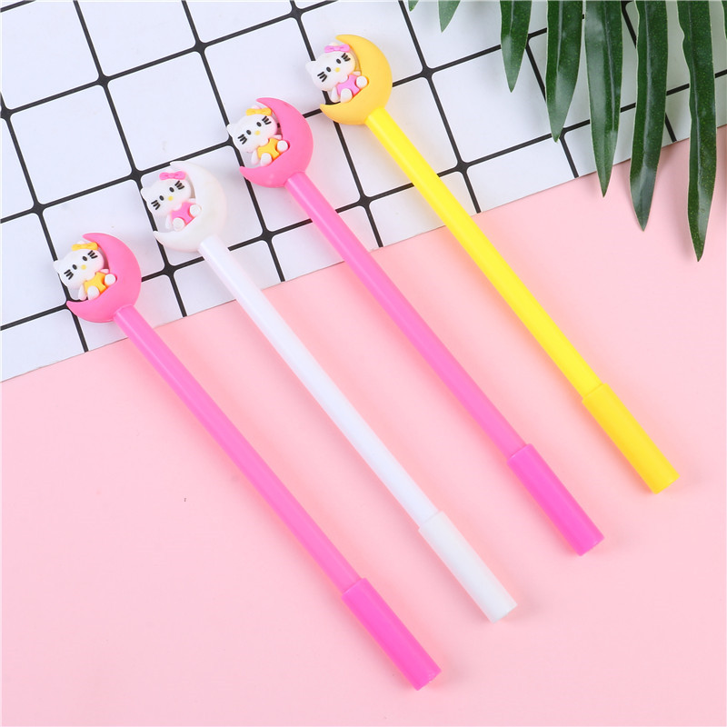 Cute cartoon kitten Kids Gender-neutral pen Toy Gift pen Student exam Writing Black pen