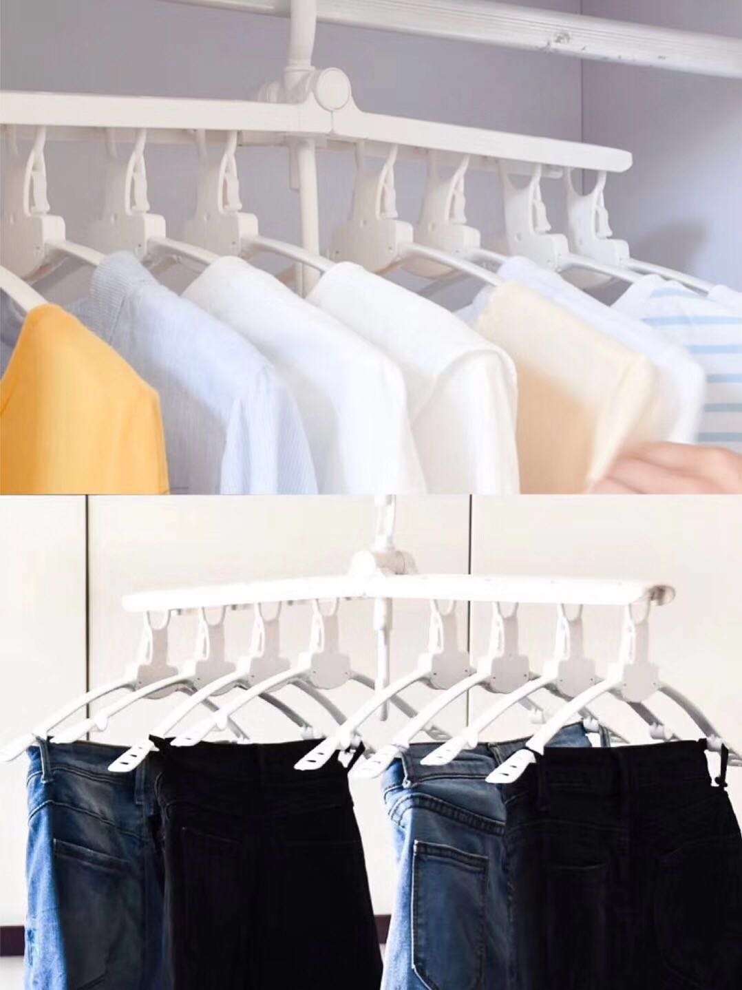 多功能衣架收纳神器衣架子挂衣架家用晾衣架抖音魔术衣撑多层折叠产品图