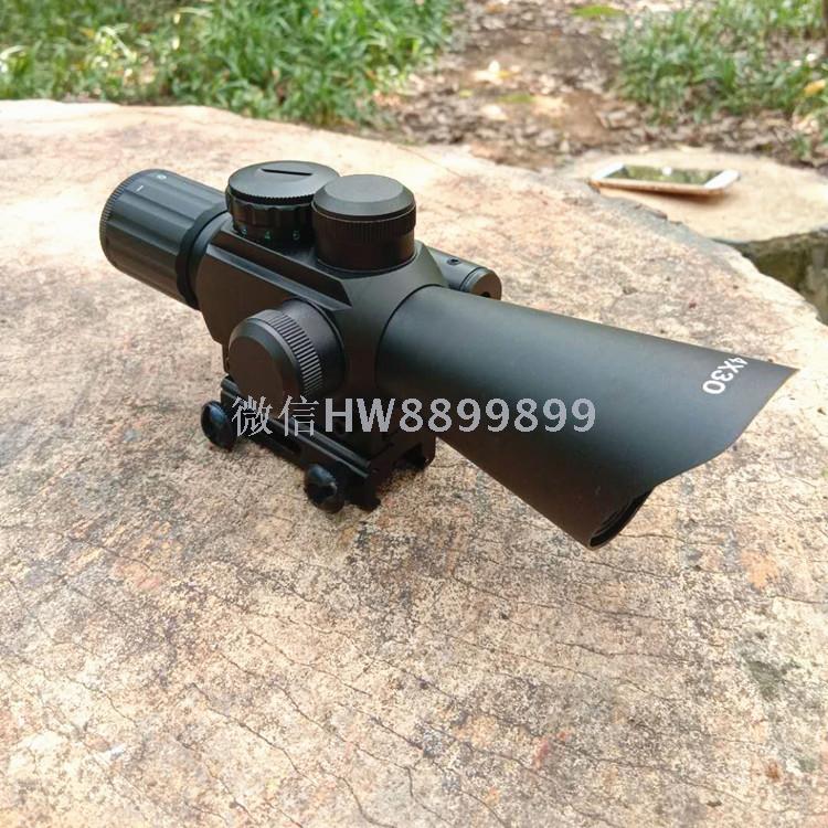 M7 Laser Integrated sight 4X30 2-in-1 optical sight with laser integrated clip diagonal short sight Specification drawing