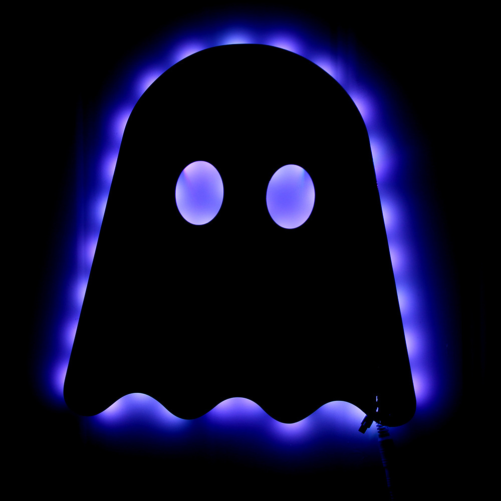 New Strange 3D stereo vision light Pac-Man Ghost Mirror light LED remote control color changing little night light