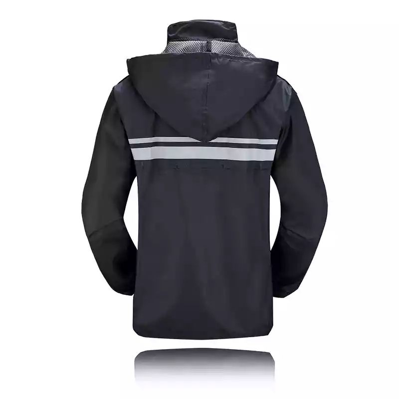 保护神牌时尚夜光反光雨衣 透气式分体雨衣套装上衣和裤子产品图