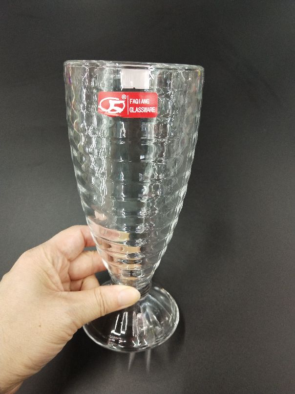 发强F112-1玻璃横纹果汁杯饮料杯