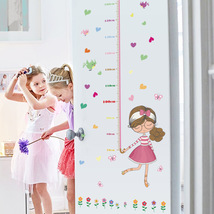 墙贴批发儿童房幼儿园 童趣装饰墙贴 撑伞女孩身高测量贴