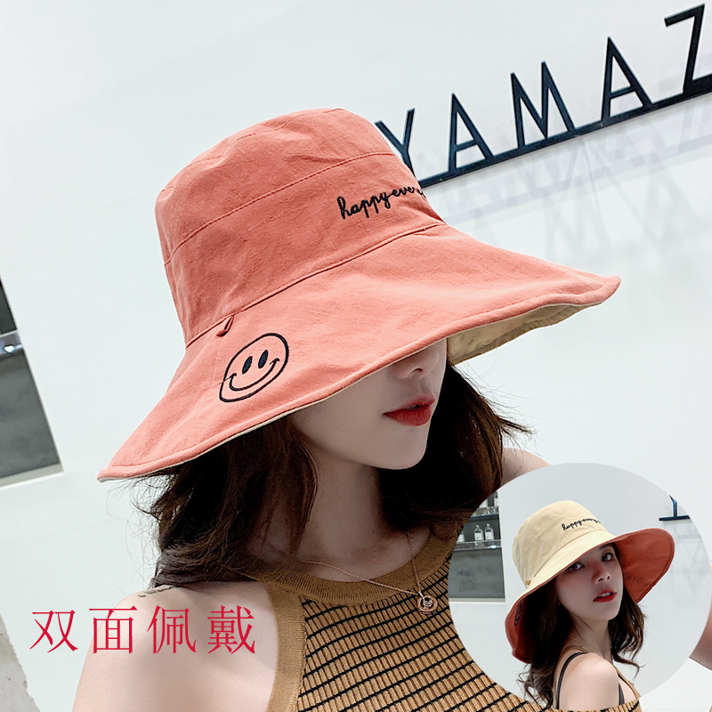 Fisherman hat woman Spring and Autumn Korean version joker fashion sunshade hat tide smiling face harbor wind day is leisure basin hat to prevent summer thumbnail