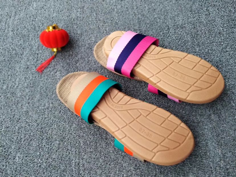 Summer women's striped straw-backed furniture one-shoulder Specification image