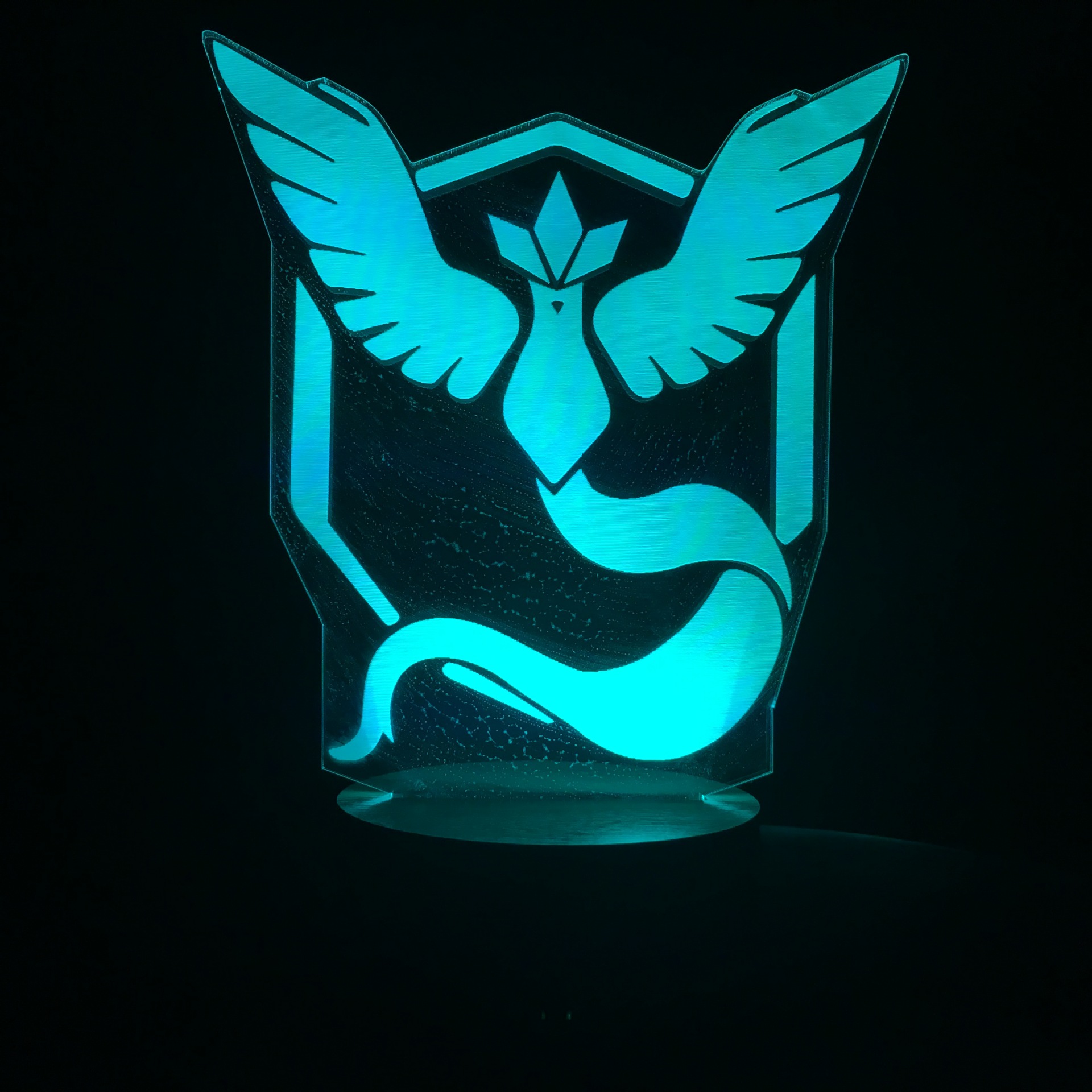 3D acrylic table lamp Pokemon Go Frozen Bird vision lamp LED remote control color changing atmosphere small night light