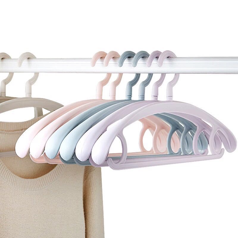 欧式多功能加厚宽肩无痕衣架防滑衣挂家用塑料衣服挂可旋转衣服撑