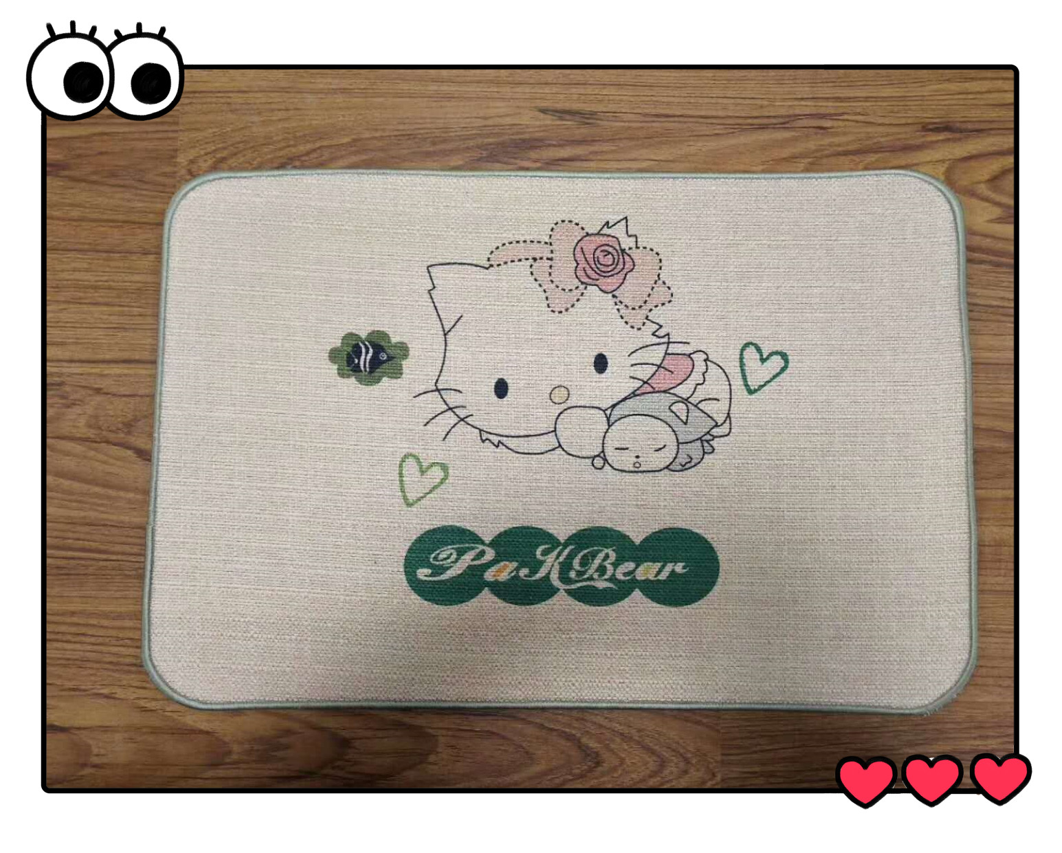 Rubber soled linen printed floor mat rubber non-slip mat linen printed floor mat linen floor mat door mat advertising floor mat