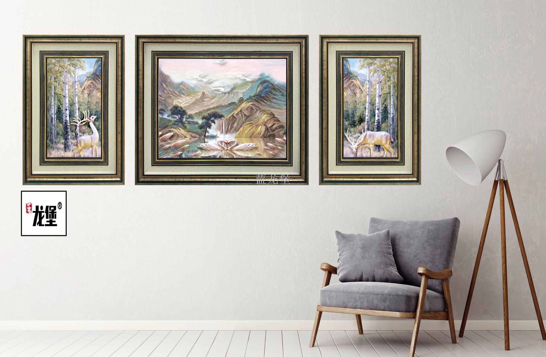 Retro frame imitation oil relief paintings thumbnail