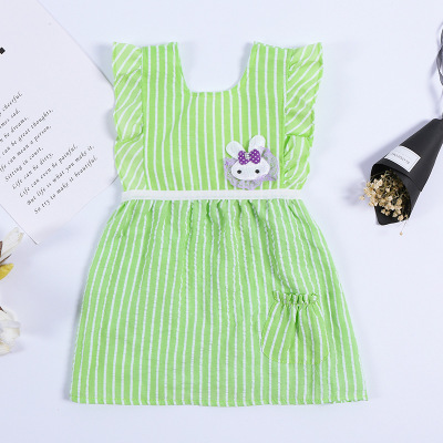 Children's aprons, princess aprons, waterproof coverings, reversible dressing, baby feeding clothes, bibs, feeding pockets, drawing aprons wholesale Specification image