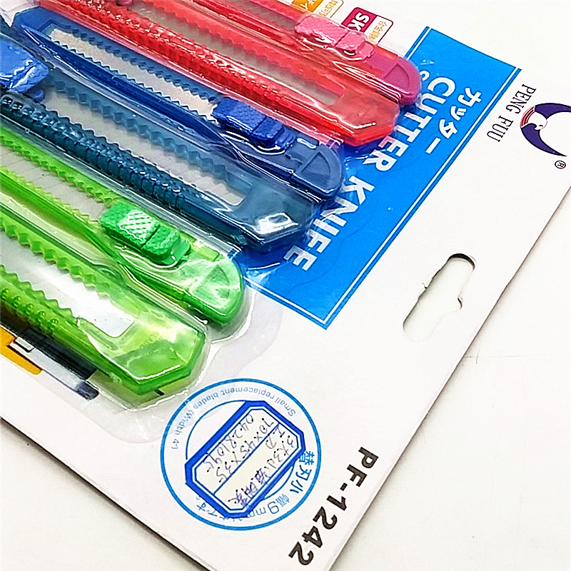 Thickened utility knife, sliding wallpaper engraving knife, paper cutting knife, express telescopic knife, utility knife set in various sizes details Picture