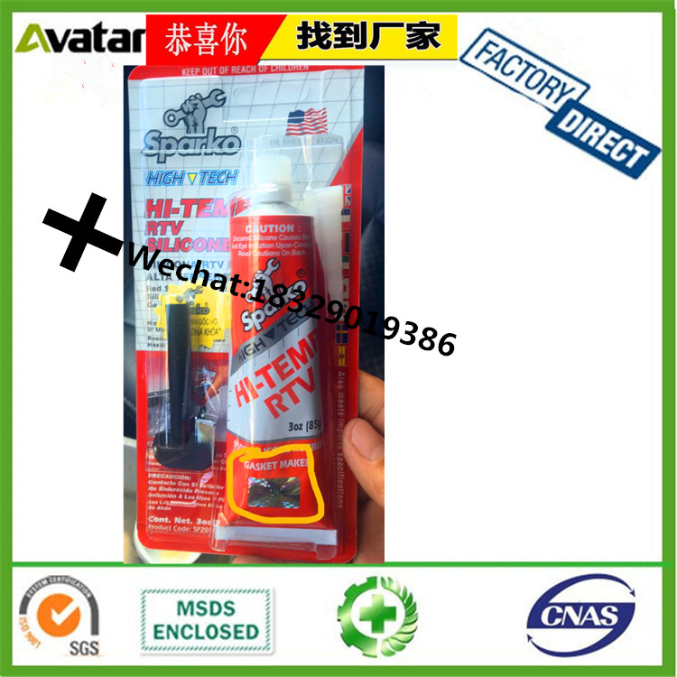 SPARKO HI-TEMP RED RTV SILICONE Silicone automotive sealant