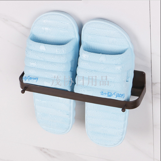 Bathroom shoe rack, wall-mounted economical and convenient slippers rack, wall-mounted three-dimensional simple shoe storage rack Specification image