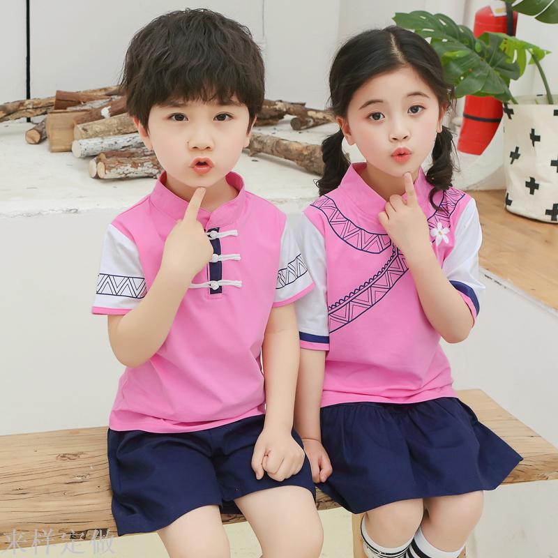 幼儿园校服夏装古装汉服演出服舞蹈服儿童夏季园服小学生班服套装产品图