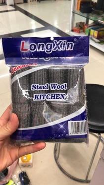 Corrugated steel cotton strip steel wool cleaning stove good helper 8 pieces pack 5G