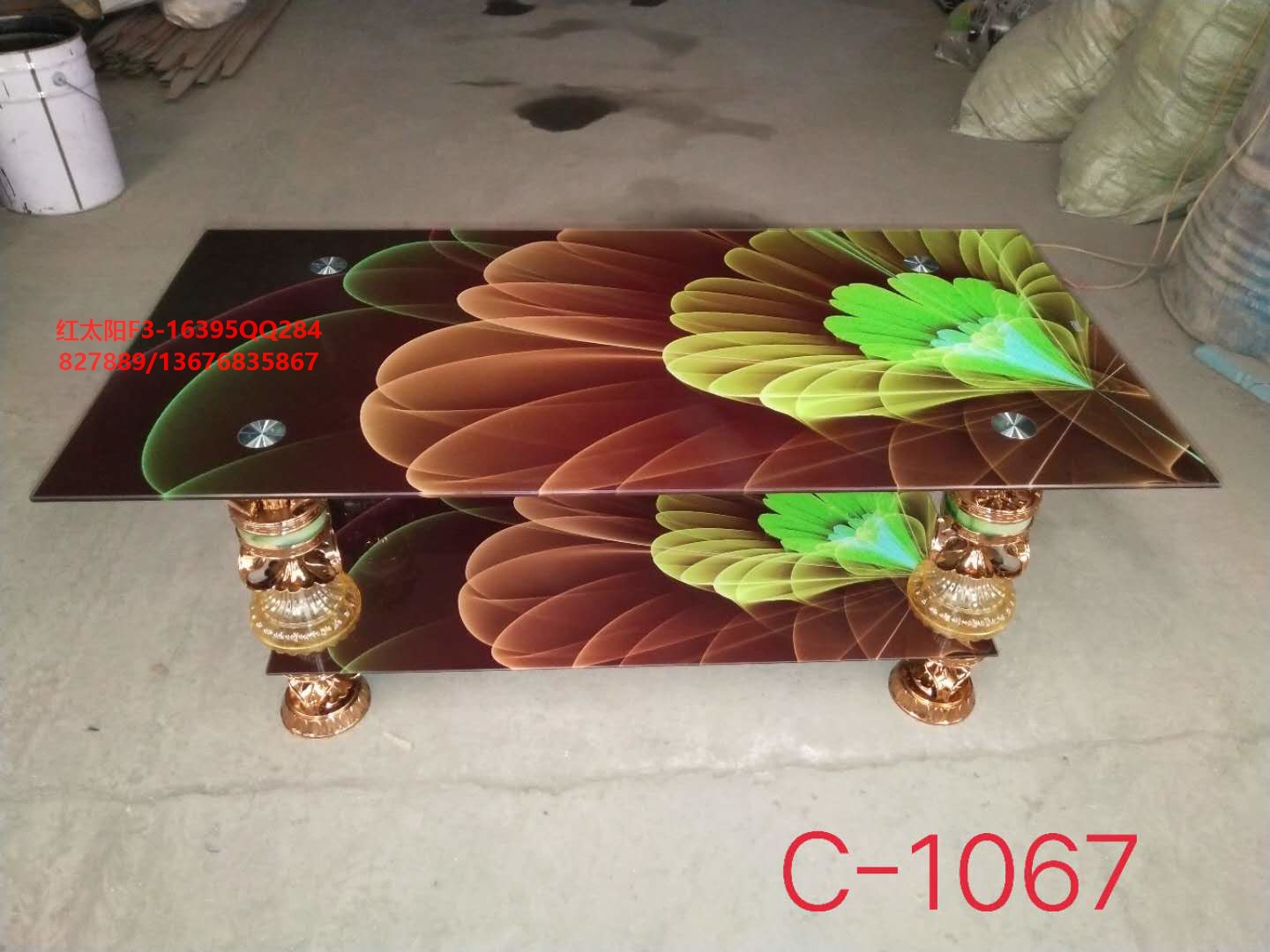 New tea table toughened glass double coffee table glass table glass table glass table tea table