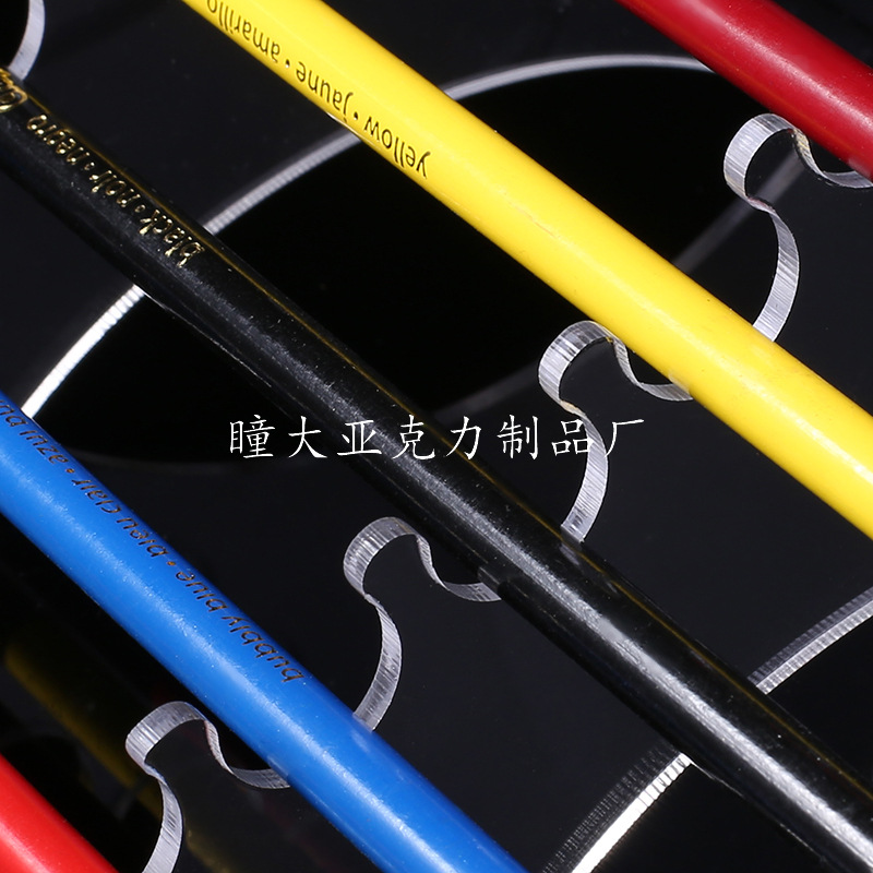 亚克力定制笔架高档钢笔展示架文具钢彩笔展示架批发产品图