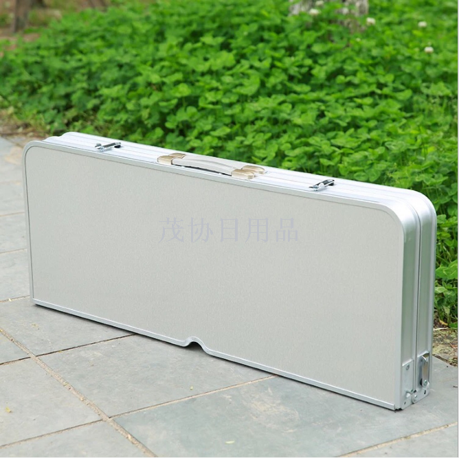 Outdoor connected tables and chairs, portable tables and chairs, aluminum alloy folding dining tables, stall tables, picnic tables Specification image