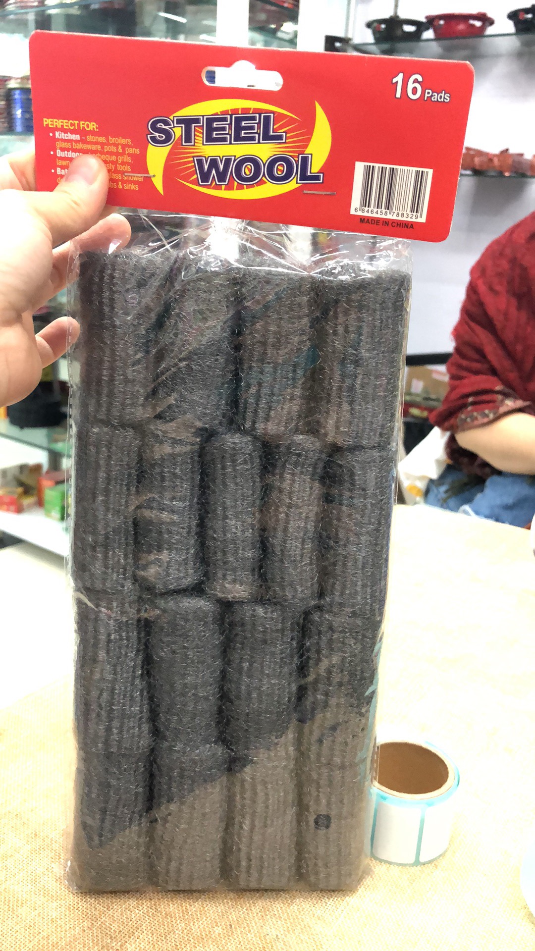 Corrugated steel strip cleaning stove good helper 16 pieces pack 5G