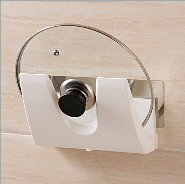 家居强力吸盘锅盖架无痕菜板架厨房壁挂锅盖置物架