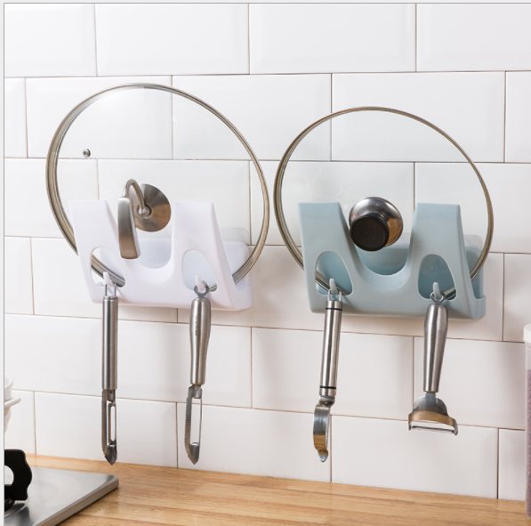 壁挂锅盖架家用壁挂免打孔厨房用品置物架放菜板砧板案板收纳架