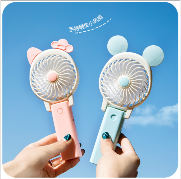 T2080充电迷你卡通手拿随身usb电风扇可折叠学生电扇便携式小风扇细节图