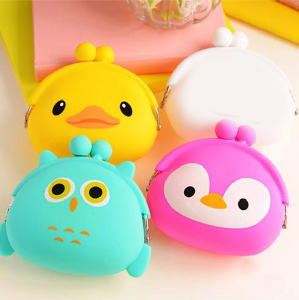 硅胶零钱包 韩国迷你零钱包软面搭扣女硬币包硅胶手拿耳机收纳包