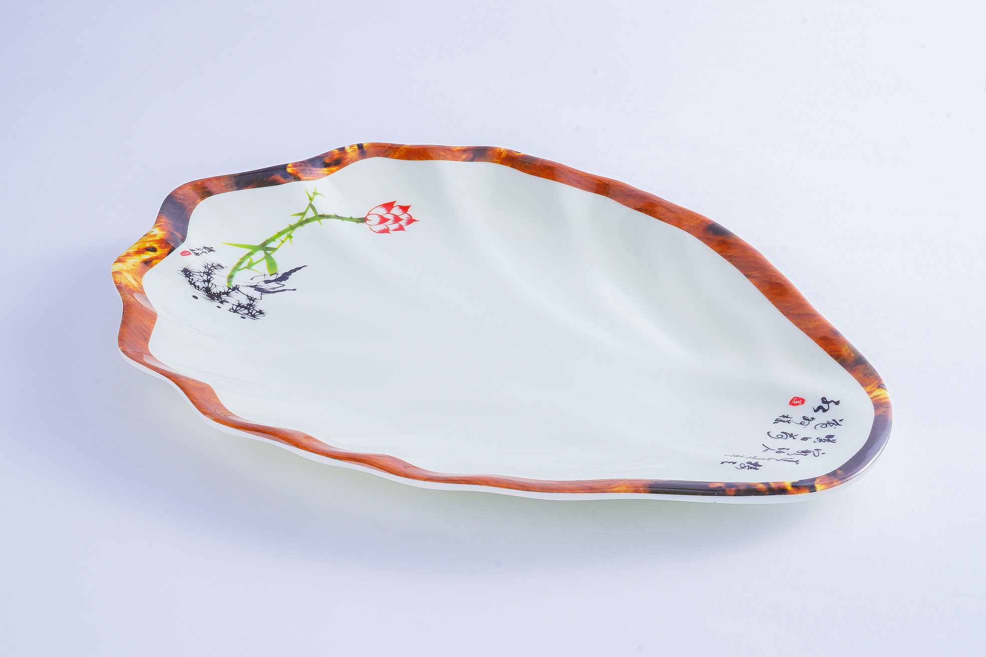 100% amine plate vegetable leaf plate 009 thumbnail