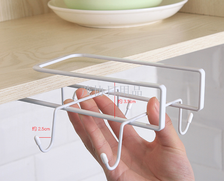 Tie Yi ambry nail - free and drill - free clothes hanger kitchen storage rack small items hook