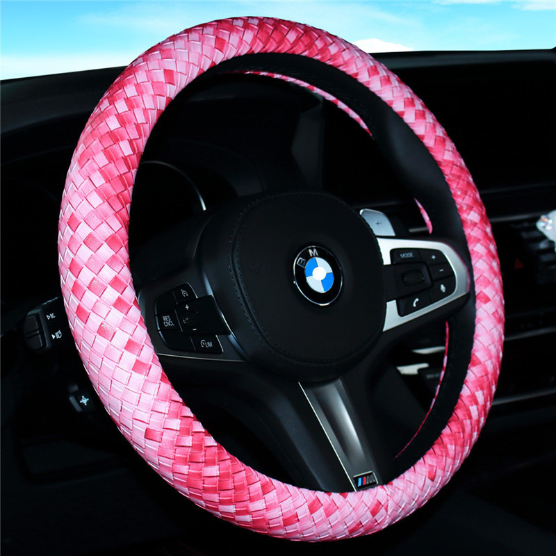 Steering Wheel Cover Car Handle Cover Sports Candy Color Series Car Steering Wheel Cover Interior Decoration Supplies Specification drawing