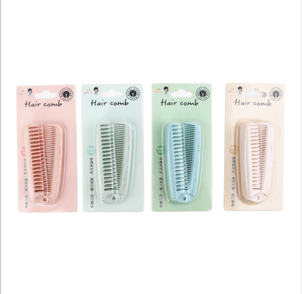 Foldable travel comb Portable elastic soft hair plastic comb Smooth hair comb Straight hair comb