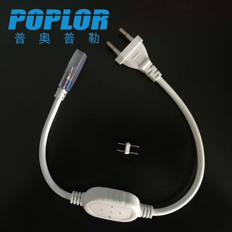 LED lamp with power plug High voltage 220V lamp with power cord 10A with 50 meters lamp belt