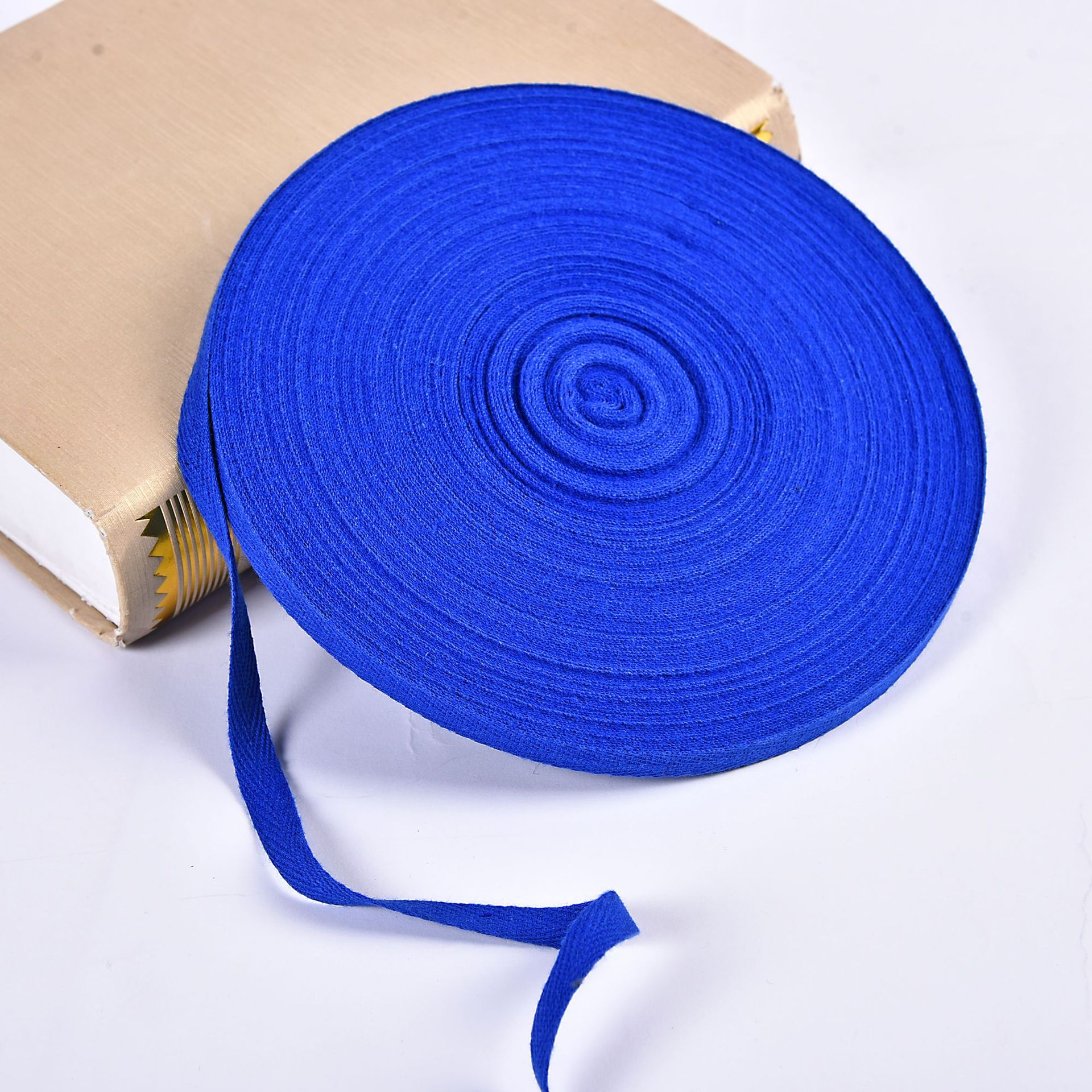 Pure cotton webbing, herringbone cotton webbing, garment edge wrapping tape supply, wholesale of all-cotton colored webbing Specification image