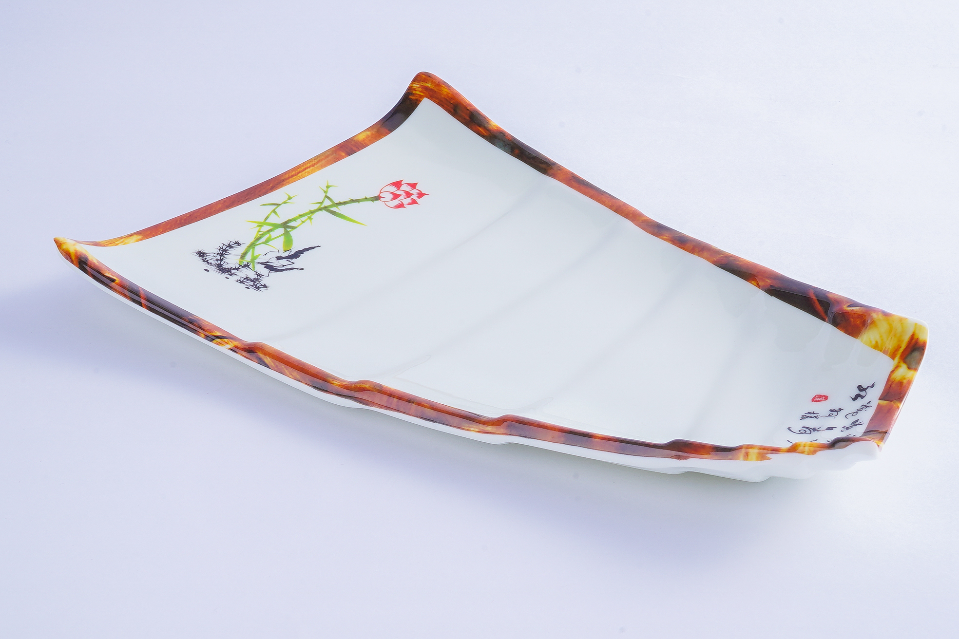 100% amine plate bamboo shoots plate 9519-10