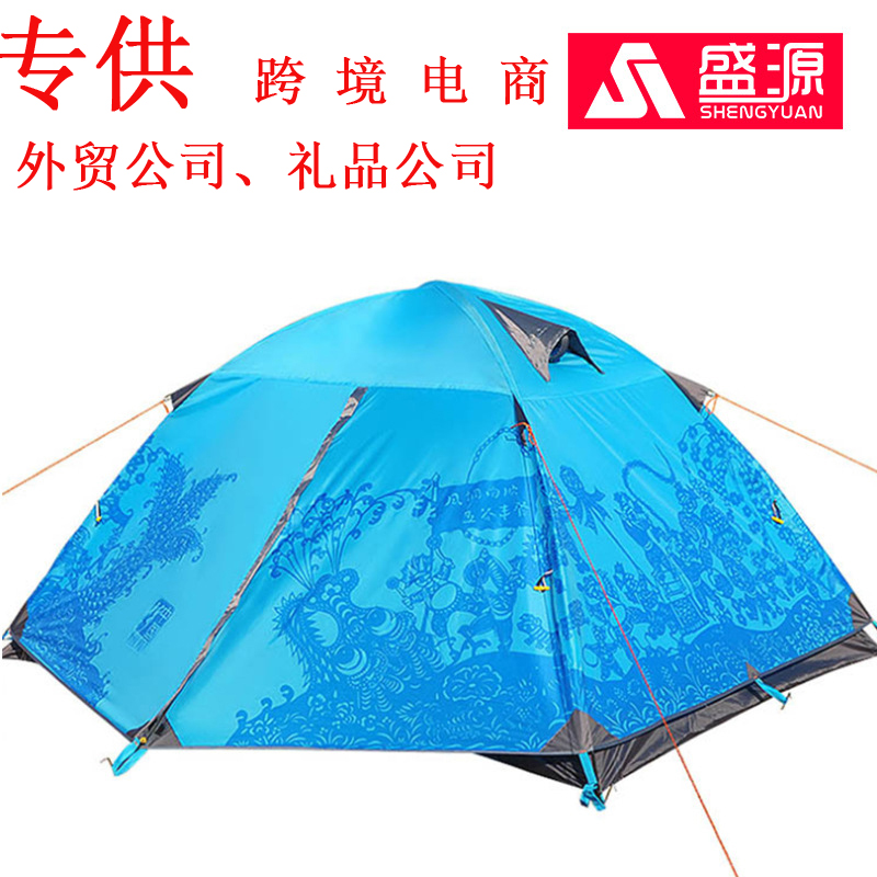 Shengyuan China dream patent outdoor goods double pole tent anti - heavy rain camping tent spot