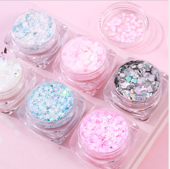 Eye Makeup Glitter Star Makeup Glitter Girl Heart Care Gel Mesh Red Eye Makeup Lachrymal Patch